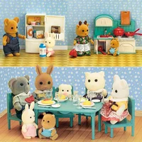 Toys Doll Forest Family Montessori Kitchen Miniature Doll House 1/12 Toy Kitchen Accessories Dollhouse Furniture Toys for Girls 4