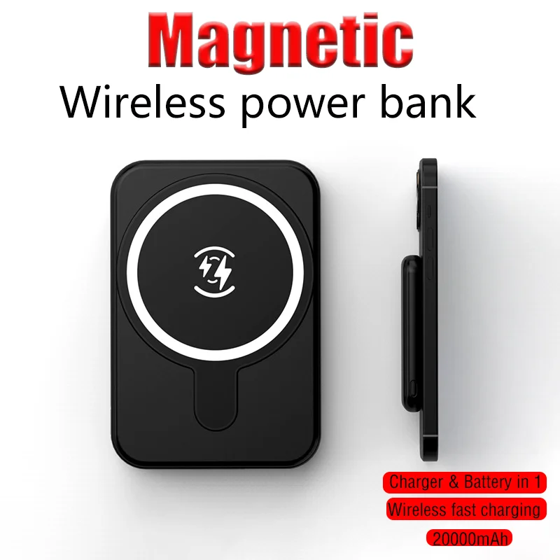 

Mini Magnetic Power Bank 20000mAh Wireless Fast Charging Portable Charger External battery fast charge for iPhone12/13/14