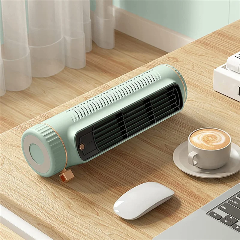 Portable Automatic Remote Air Conditioner, USB Personal Air Conditioner Mini Conditioner with 3-Speed Electric Fan White 5