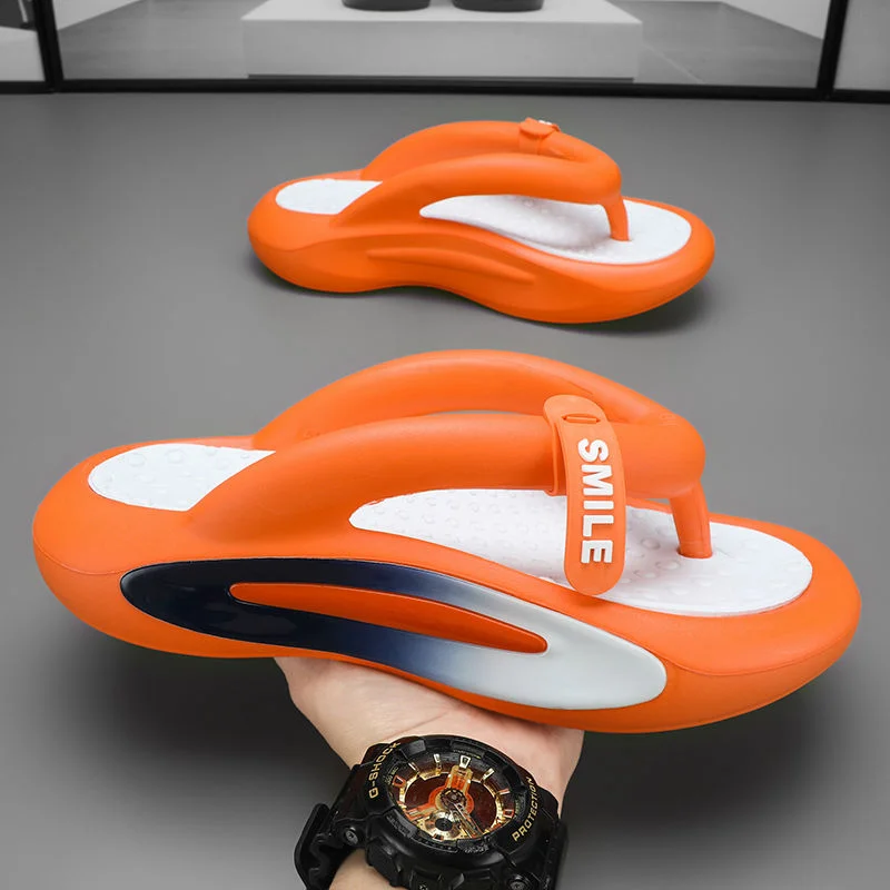 

Men's Casual Platform Flip Flops Beach Shoes Summer New Bathroom Home Slippers Men's EVA Indoor Slides Couple Non-slip Sandals