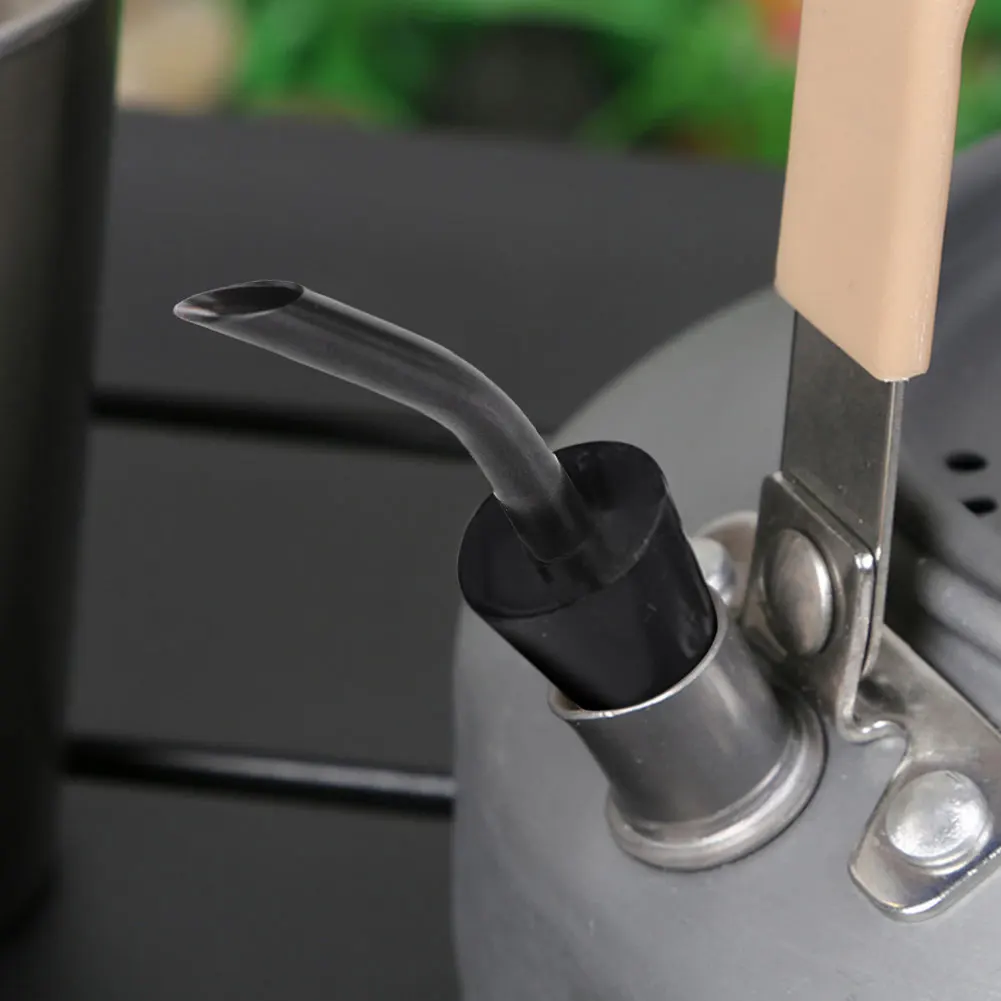 Outdoor Camping Kettle Spout Extension Nozzle Silicone Stainless Steel Kettle Mouth Teapot Nozzle Accessory for Camping Hiking
