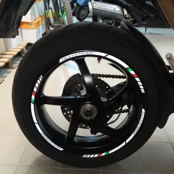 Per DUCATI MULTISTRADA 1260 1200 1200S S Accessori Moto Adesivi Ruote Mozzo Striscia Riflettente Cerchio Kit Decalcomanie Impermeabili