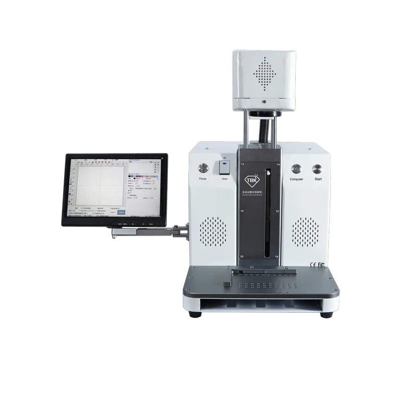 

TBK 958C laser marking machine for mobile phone back cover glass removal frame repair separation engraving machine