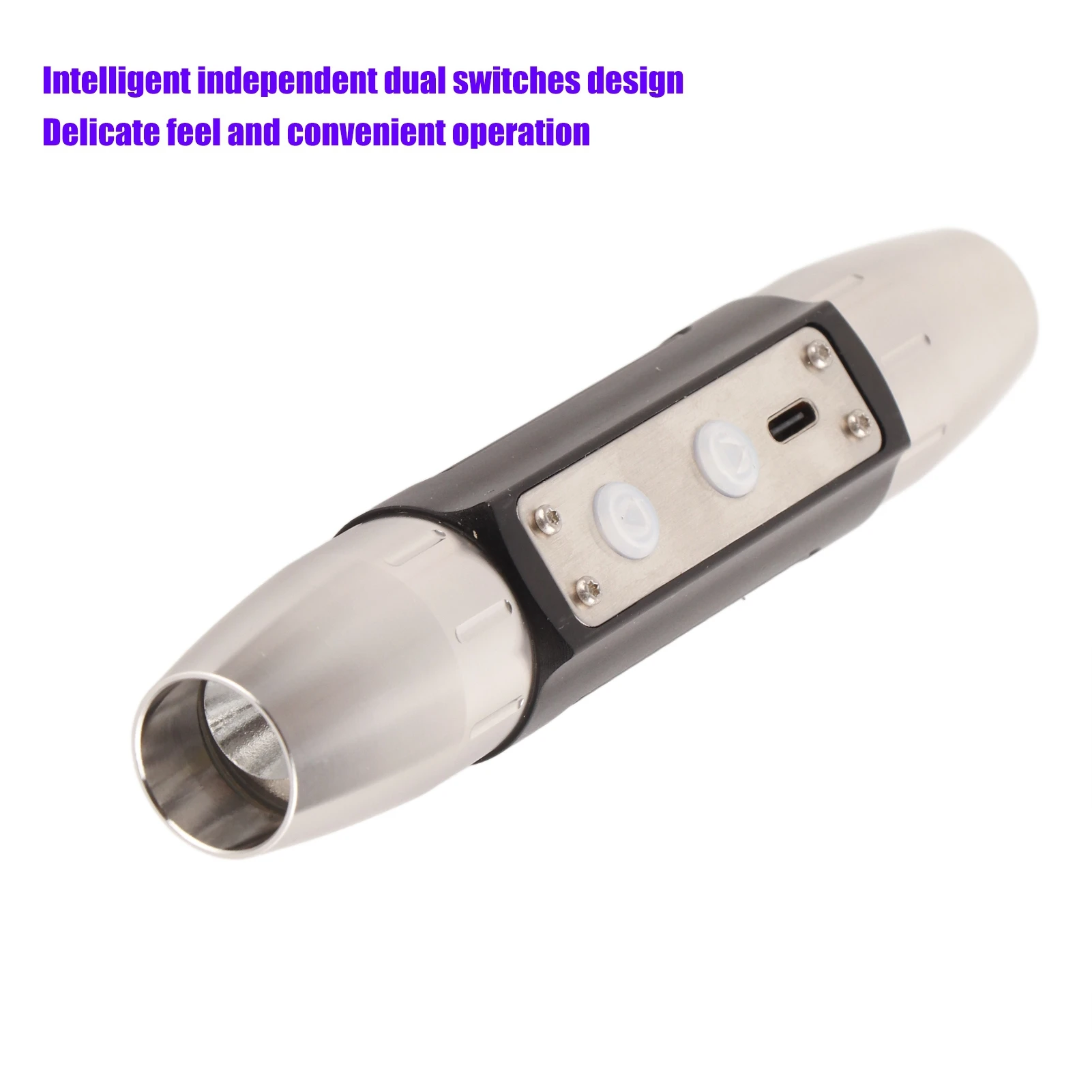Flashlight Portable Jewelry Appraisal Flashlight DX4 Four Light Source USB Rechargeable UV Ultraviolet Torch USB Charging