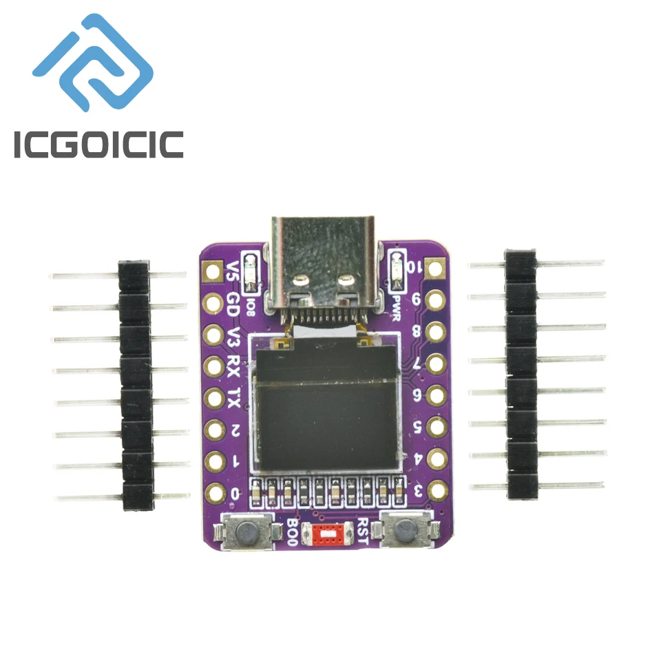 บอร์ดพัฒนา OLED ขนาด 0.42 นิ้วสำหรับ ESP32-C3 พร้อมโมดูล WiFi BT และเสาอากาศเซรามิก