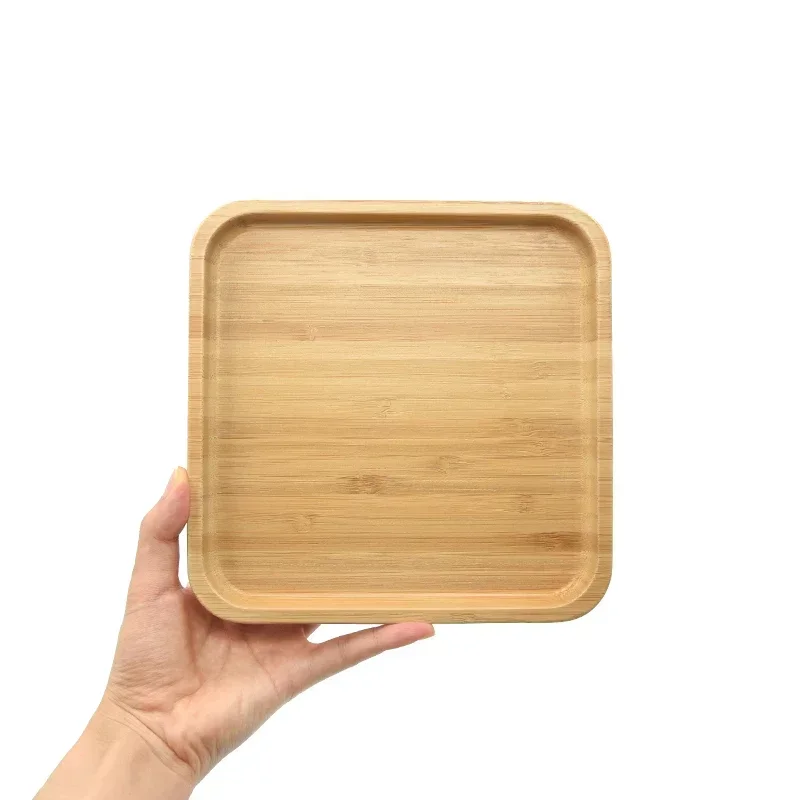 Natural Bamboo Tray For Children Cute Shaped Bamboo Tray Children's Feeding Tray Feeding Wooden Bowl and Spoon Set children feeding tray