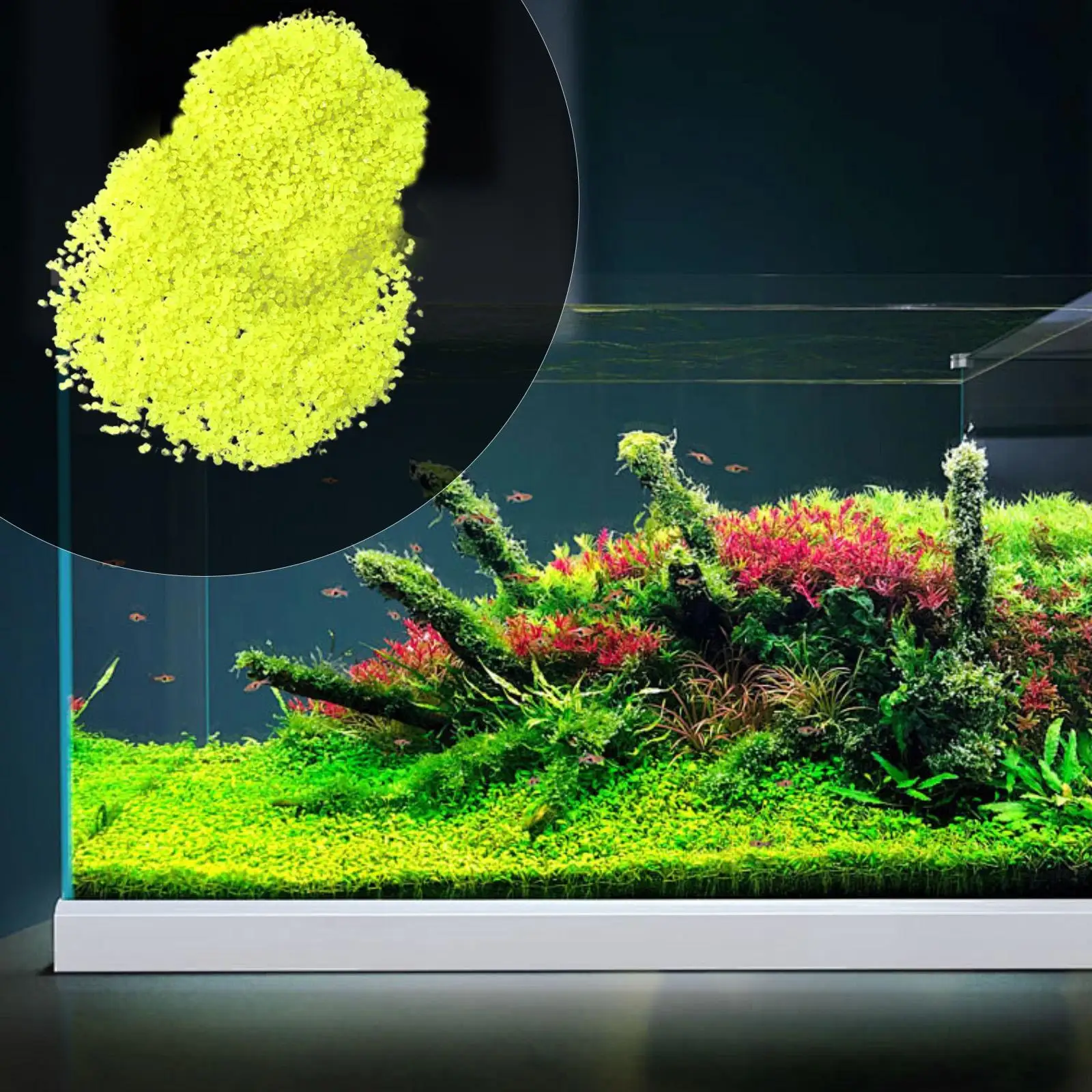 2000x Glow in The Dark Pebble Shiny Luminous Stones for Decor Fish Tank DIY