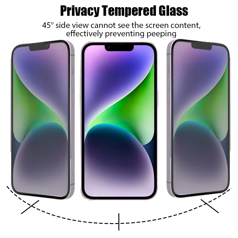 Film de protection en Verre trempé Anti Espion pour iPhone 15 Pro