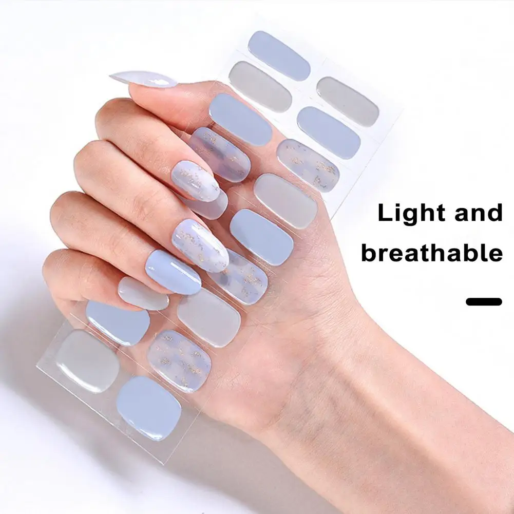 

UV 3D Nail Sticker Full Color Trace-less Gel Material Beautiful Lightweight Nail Patch For All-Day Comfort For Women