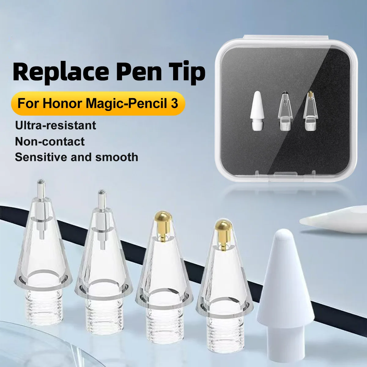 Enhanced Stylus Pen Replacement Nib with Nickel-Plated Alloy Tip