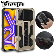 

Shockproof Bracket Phone Case For VIVO V23E V21E 4G V20SE Strong Anti-Fall Hidden Kickstand Protective Case For V19 V17 Pro S10E