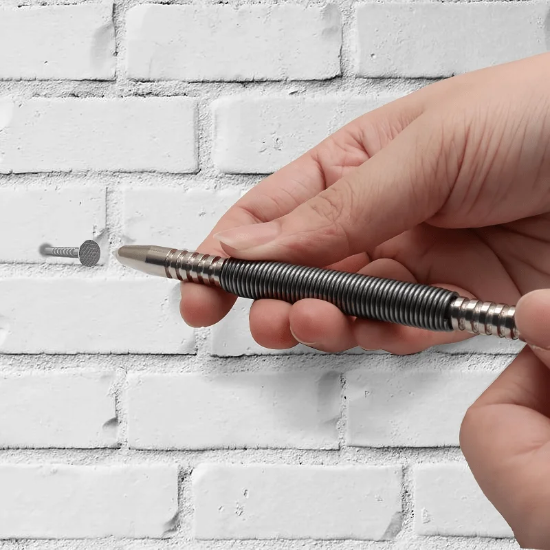 Hand-Pulled Spring Impact Striker Tool for Precision Positioning and Punching