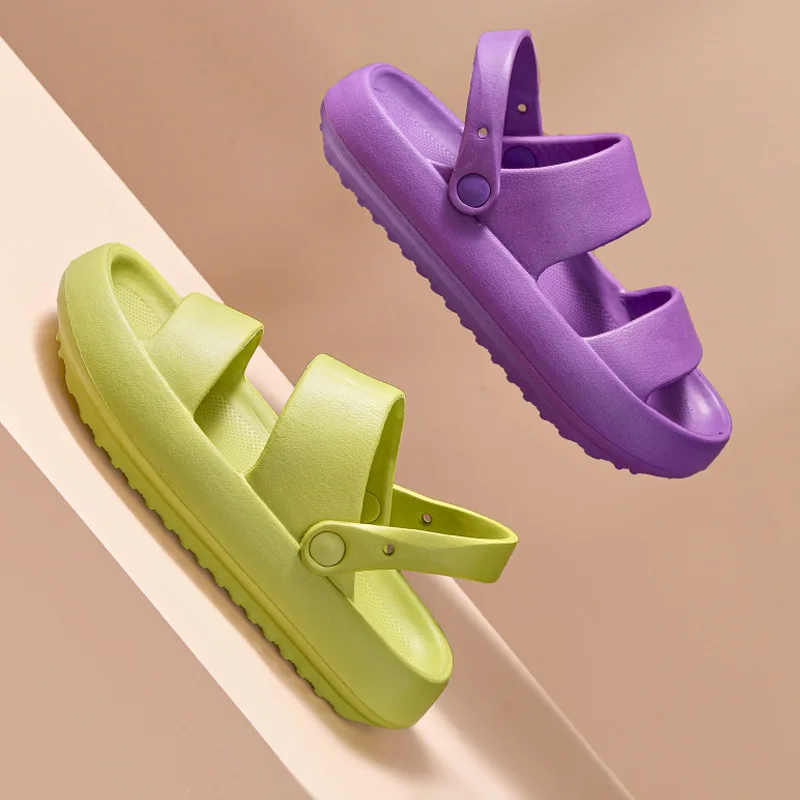 Women Fashion Beach Sandals Female Indoor Sandal Platform Buckle 2022