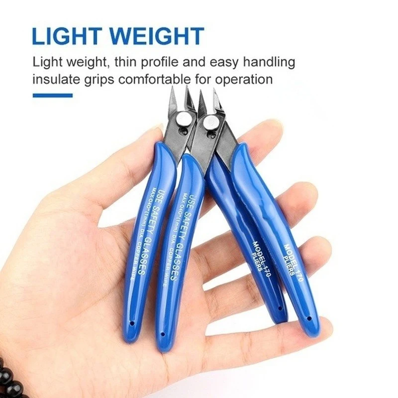 Description Picture 5 of item1Pc Diagonal Pliers Electrical Wire Cable Cutters Cutting Side Snips Flush Pliers Nipper Hand Tools Alicate Wire Stripper