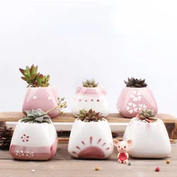 Pink Fleshy Flowerpot Pure Handmade New Girl Feelings Series Cute Girl Heart Plant Pots Decorative