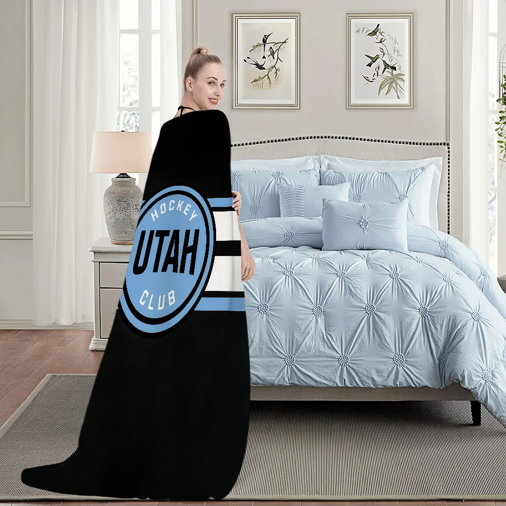 Fashion design Club Warm Soft Plush Nap Blankets Sofa for Living U-UtahS  Room Office Bedroom H-Hockey Home Travel Kid Gifts 4