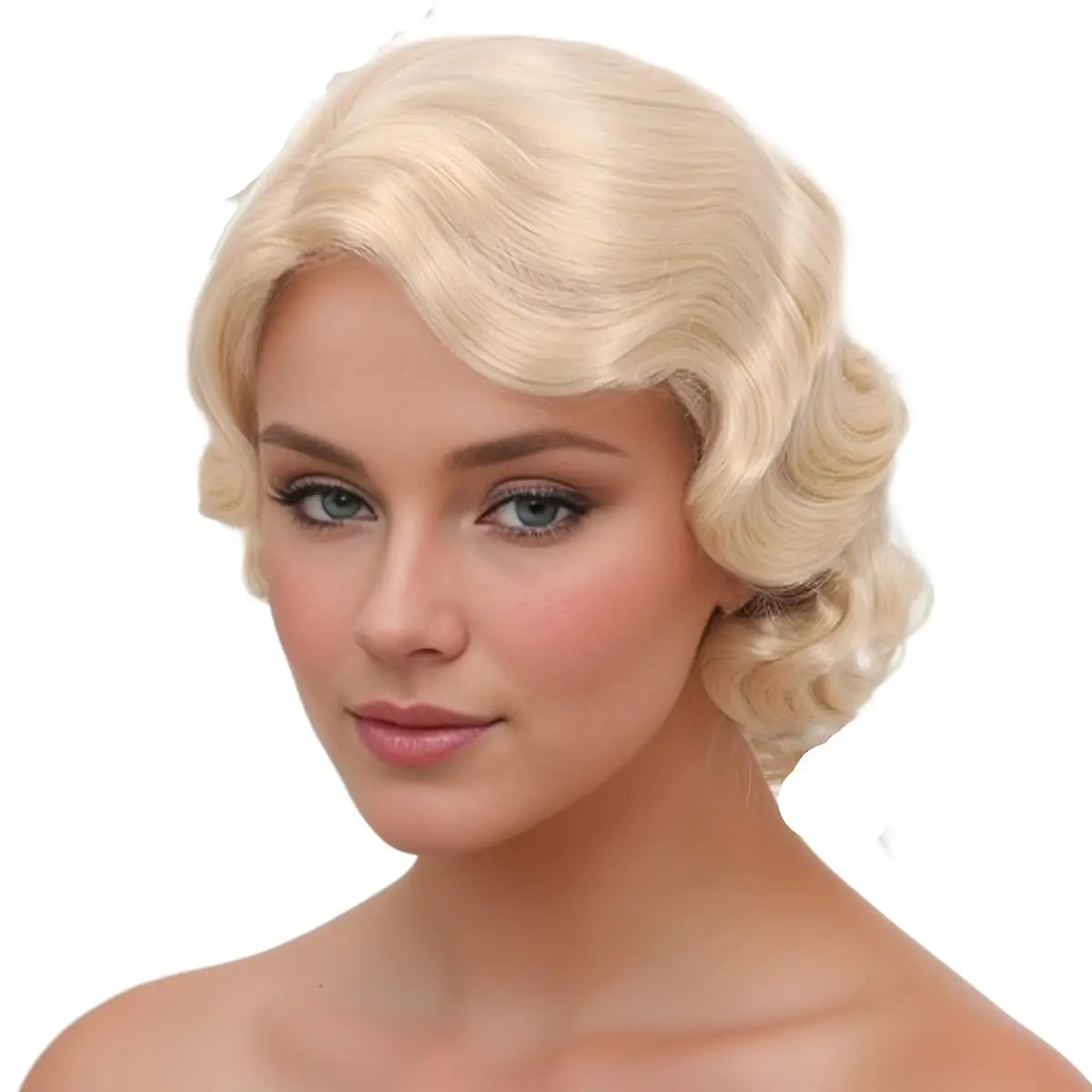 Parrucca Bob Diritta Taglia Unica Parrucca Anni 20 Stile Flapper Blu Elettrico - Taglia Unica, Per Feste E Costumi Parrucca Flapper Anni 20