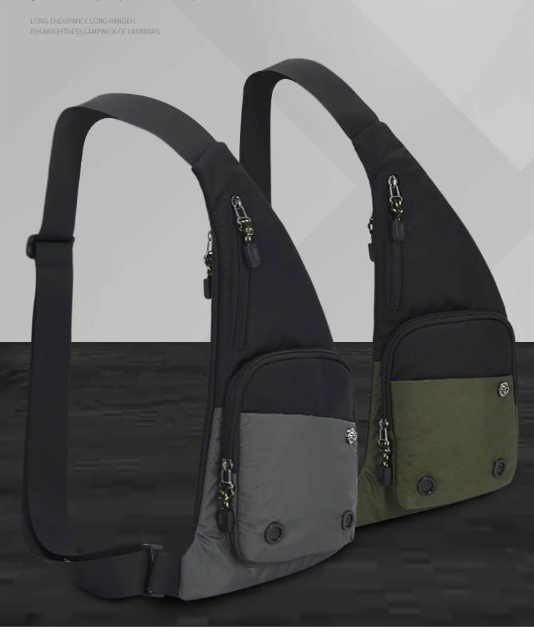 Men‘s New Trendy Casual Shoulder Bag Leisure Travel Sports Outdoor Pack Messenger Crossbody Sling Chest Bag Pack for Male Female