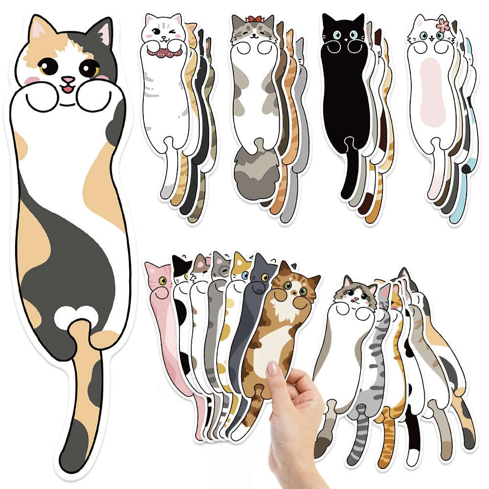 30PCS Cartoon Cat Bookmark Series Simple Handheld Artistic Creative Materials Reading Paper Bookmarks DIY Bookmarks bookmarks stationery supplies paper bookmark