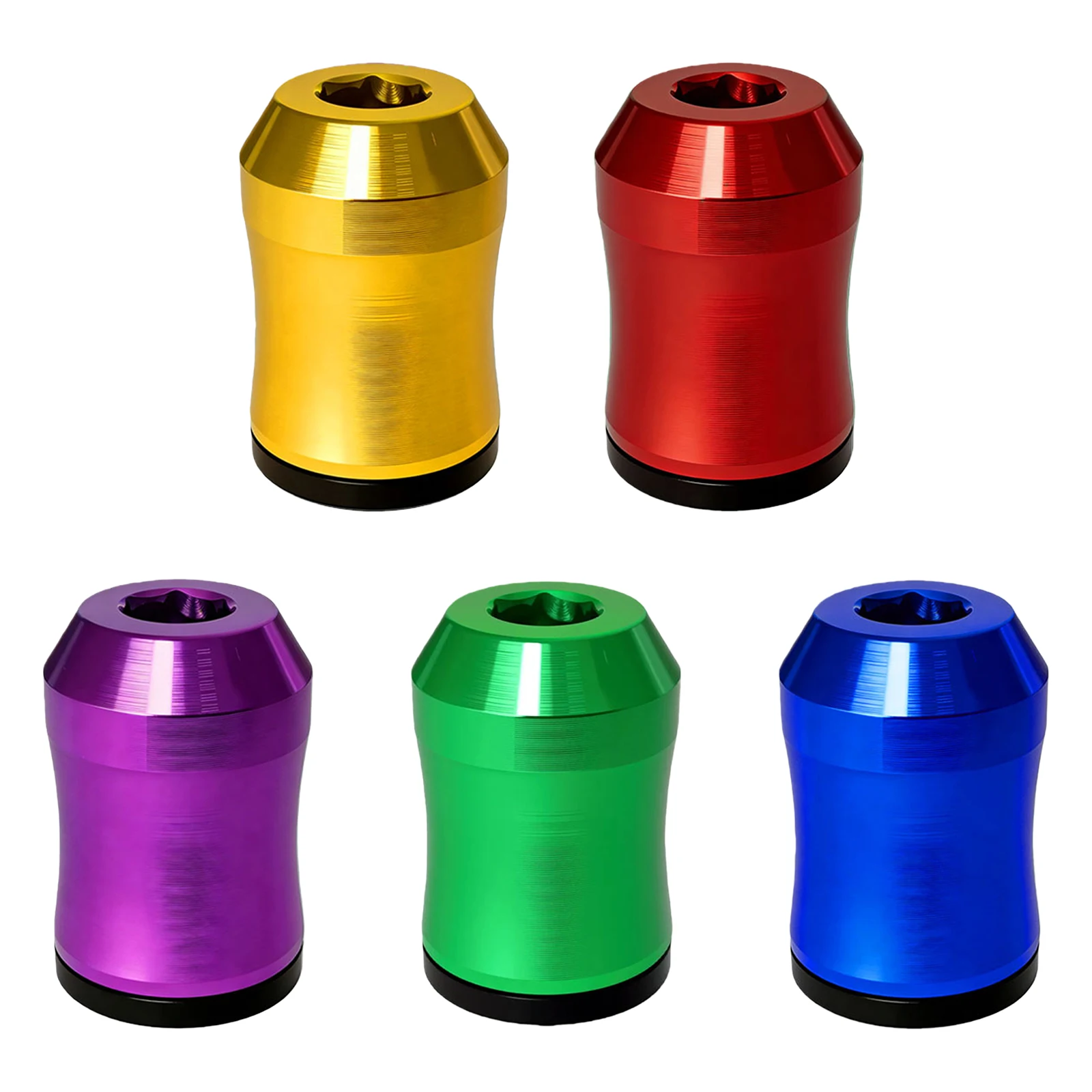 2Pcs Aluminum Alloy Magnetizer Demagnetizer Ring for 6.35mm Screwdriver Bits - Magnetic Screw Ring Bit & Adapter for Repair Work