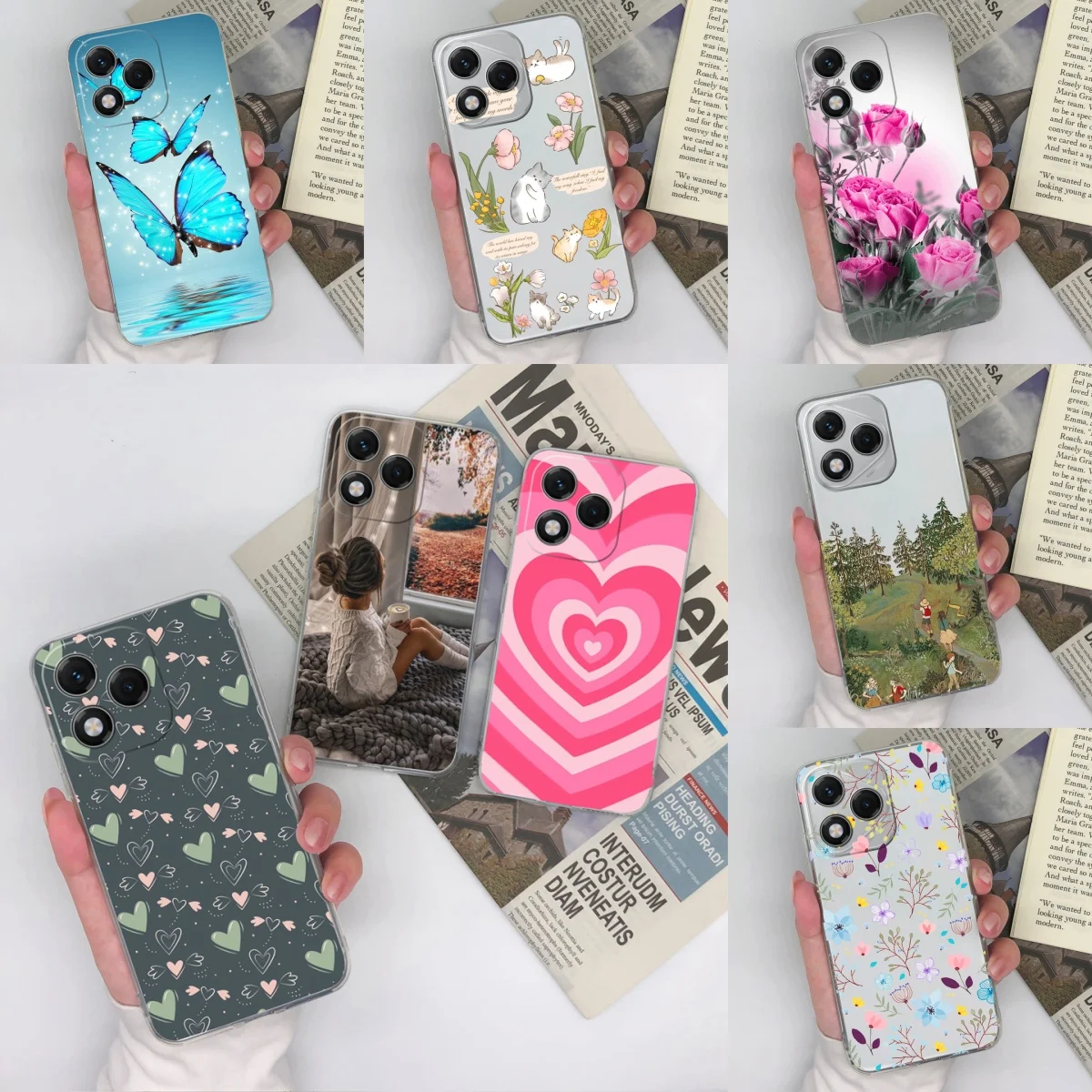 Brilliant Flower Butterfly Transparent Phone Case