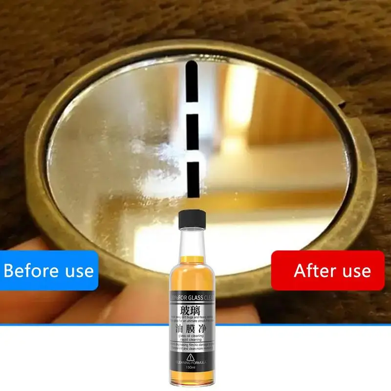 

Oil Film Remover For Glass 150ML Glass Grease Water Stain Cleaner Windshield Polisher Clear Vision Car Detailing Household