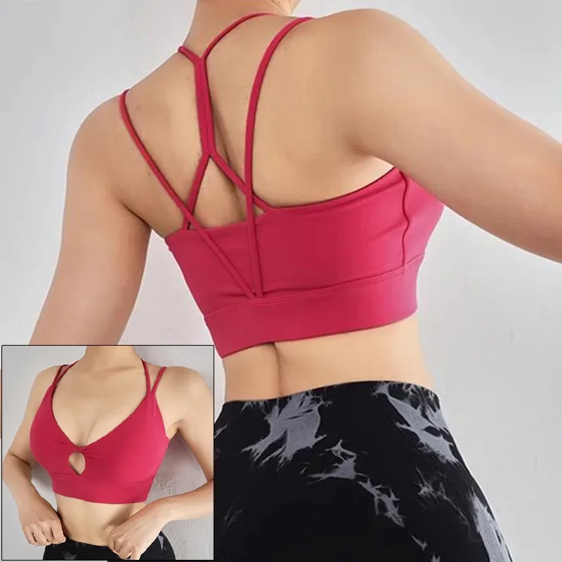 Sports Bra Women Underwear Push Up Yoga Crop Top Bras Athletic Vest Gym Fitness Shirt