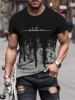 Men's Gradient Reset Letter 3D Printed T-shirt Summer Outdoor Casual Sports Quick Drying Short Sleeve Top Plus Size Men Clothing 4
