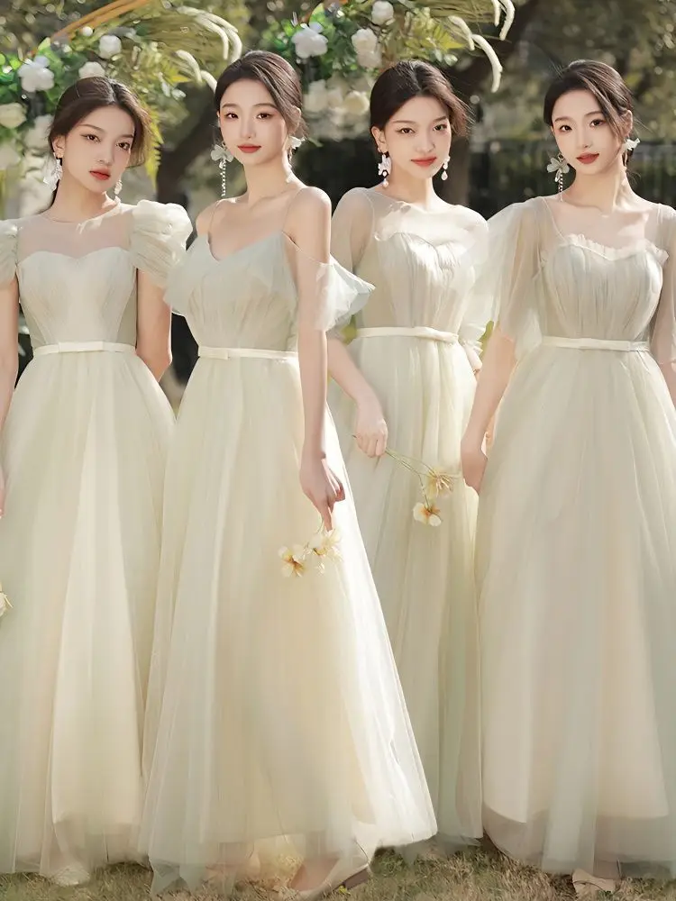 

Women's Bridesmaid Dresses New Spring Simple Sisters Group Wedding Light Luxury Graduation Eighteen Year Old Adult Dresses