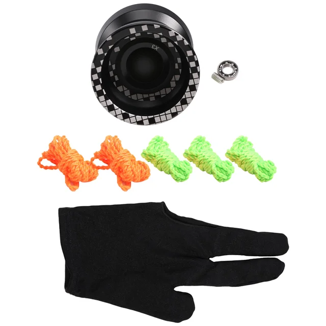 -AA04 Unresponsive LIGHT CHASER X3 Competitive Yo-Yo,Alloy Yoyo For Beginners,And Practise Tricks With Glove And Strings 3