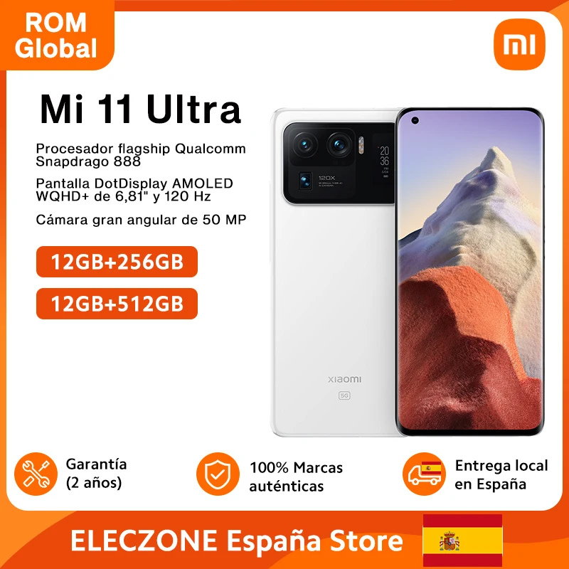 Global ROM Xiaomi Mi 11 Ultra 5G Smartphone Snapdragon 888 Octa Core 50MP  Triple Cameras 120Hz AMOLED Screen 5000mAh Battery