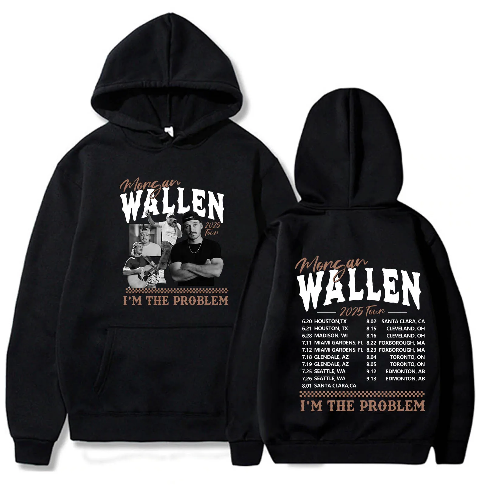 Morgan Warren Country Music Hoodie Morgan I'm a Problem Tour Neuer Hoodie Herren Harajuku Top Fashion Hoodie