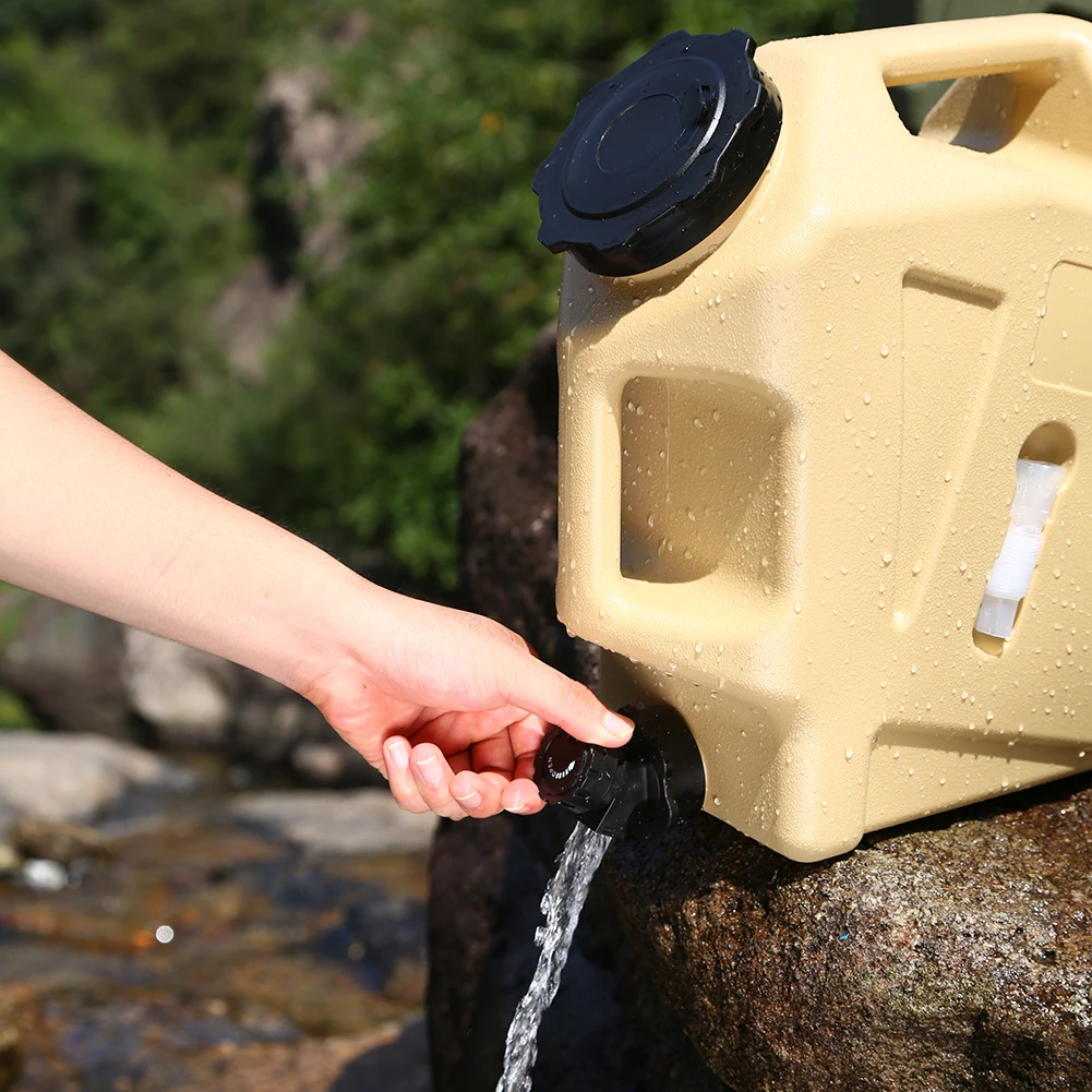Outdoor Water Bucket Large-Capacity Portable Camping Water Bag Container with Faucet Driving Tank 12 for Picnic Hiking