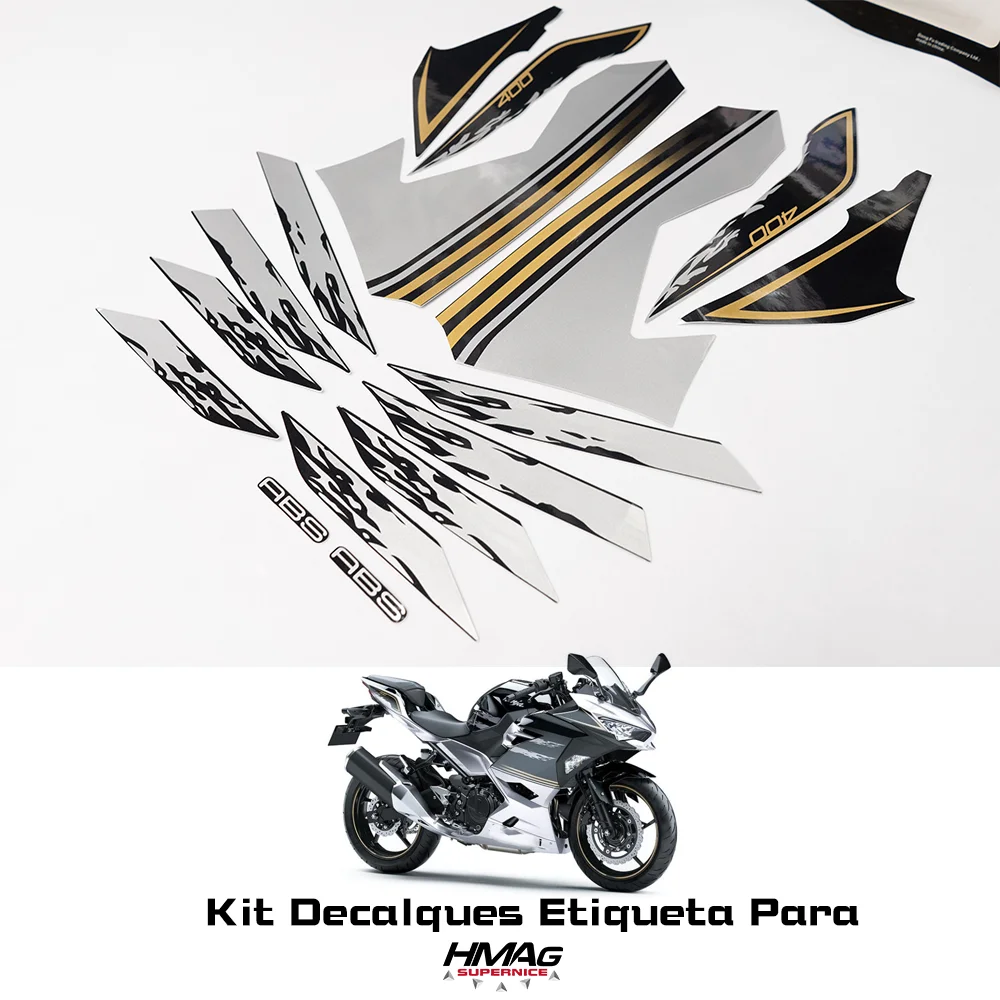 

Kit For 2021 NINJA400 ABS New Stickers Motorcycle Whole Car Fairing Sticker Decals