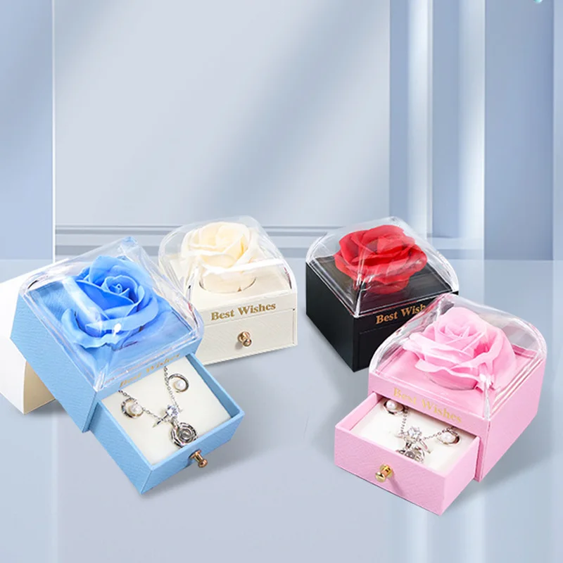 Set Di 2 Scatole Portagioie In Vetro 10x10x5 Cm – Con Bordi Dorati, Trasparenti, Per Anelli, Orecchini E Piccoli Accessori