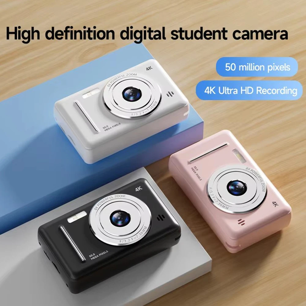 4K Digital Camera Retro CCD Portable Card Camera Entry-level Dual Flash 50 Million Pixels Auto Focus Clear digital camera