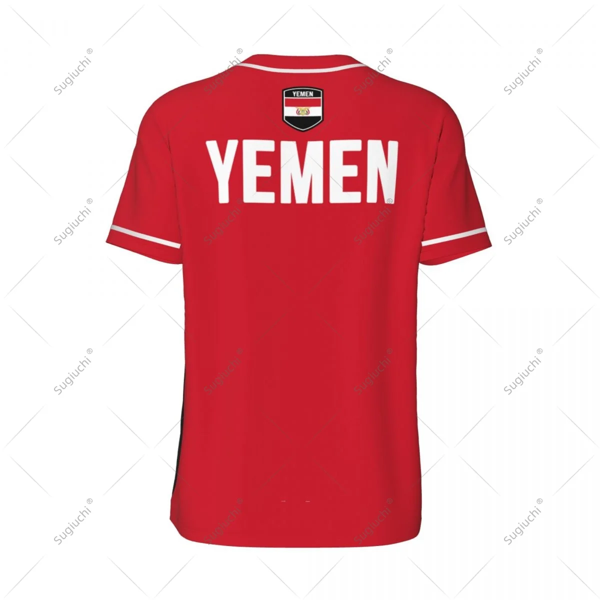 3D Printed Yemen Flag Men Baseball Jerseys Mesh Sports T-shirt Tees Name Nunber