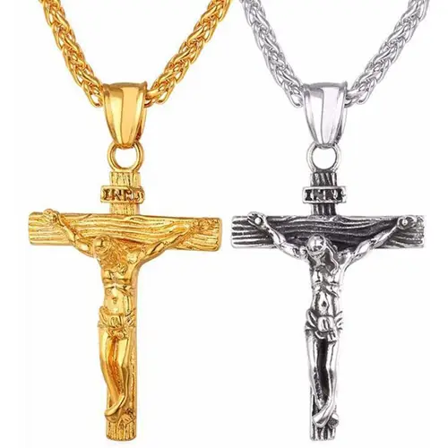 Premium Cross Necklace for Women 18k Gold Plated Trendy Gold Cross Pendant Chain for Girls Crucifix Necklace for Women Girls - Image 5