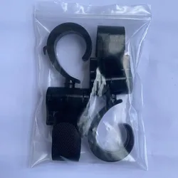 Multi-Purpose Baby Stroller Hooks - Versatile Pram and Shopping Accessories (2-Pack) (Black)