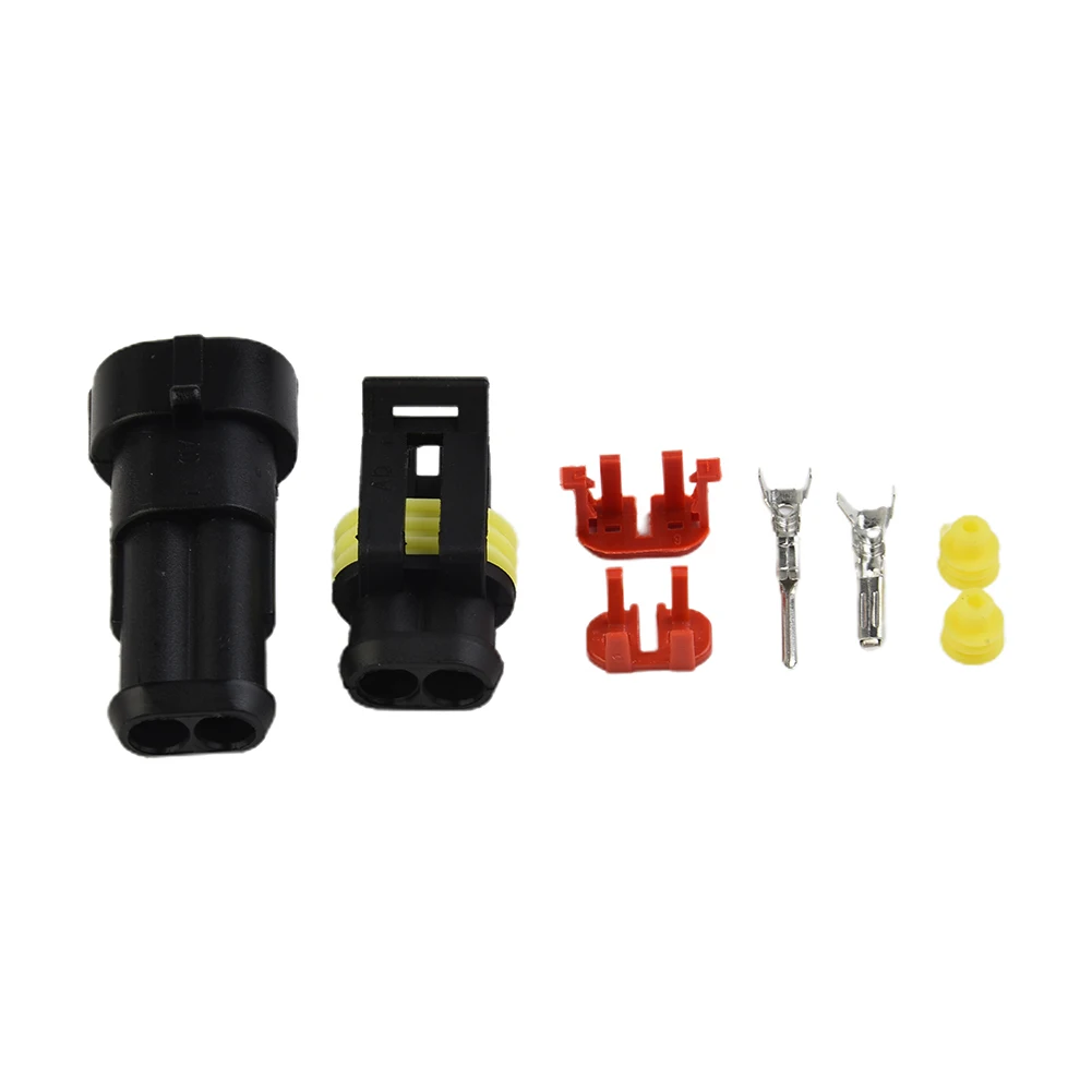 

Terminals Set 10pcs 2-Pin Way Car Auto Waterproof Connector Electrical Plug Socket Accessories Female Practical