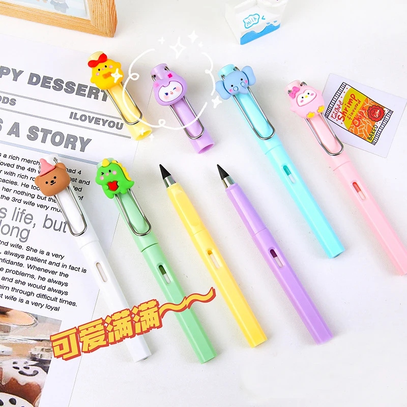 

48Pcs Pencils Cartoon Cute Stationery No Sharpening Pencils No Ink Art School Supplies Girl's Christmas Gift