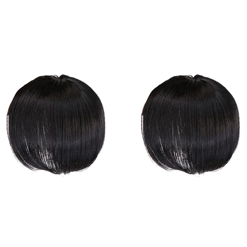 

2X Human Hair Topper Wig With Bangs Increase The Amount Of Hair On The Top Of The Head To Cover The Hair Hairpiece A