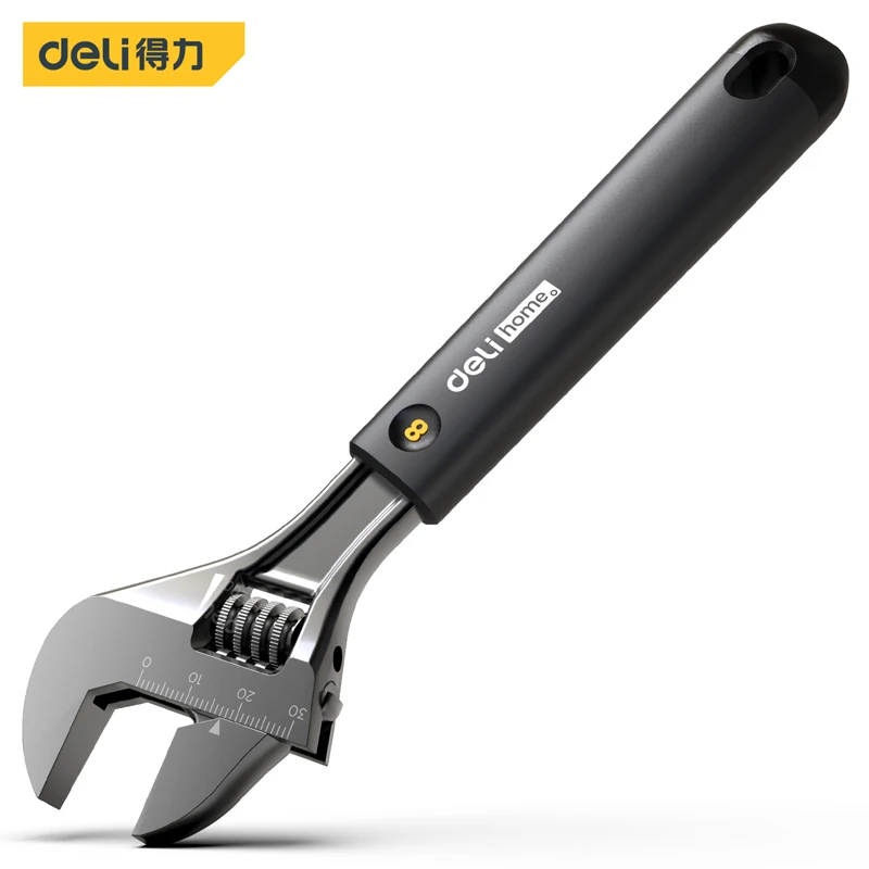 

Deli Household Tools High Carbon Steel Adjustable Wrench Multifunctional Electrician Repair Lightweight Portable Hand Tools