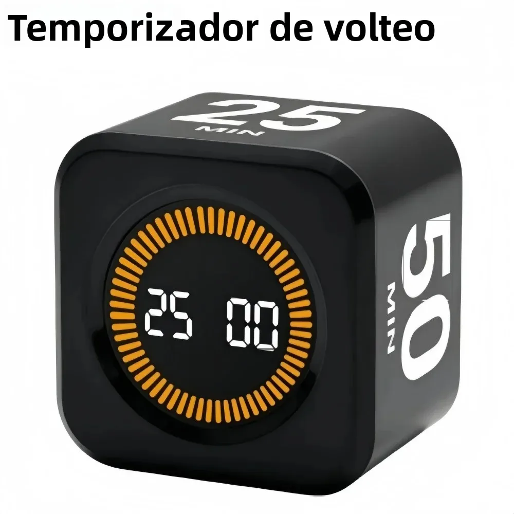 Pomodoro Timer -for Kitchen/Study/Shower Timer,Silent Flip Digital Visual egg Timer, 5/10/25/50min Cooking Gadgets Smart