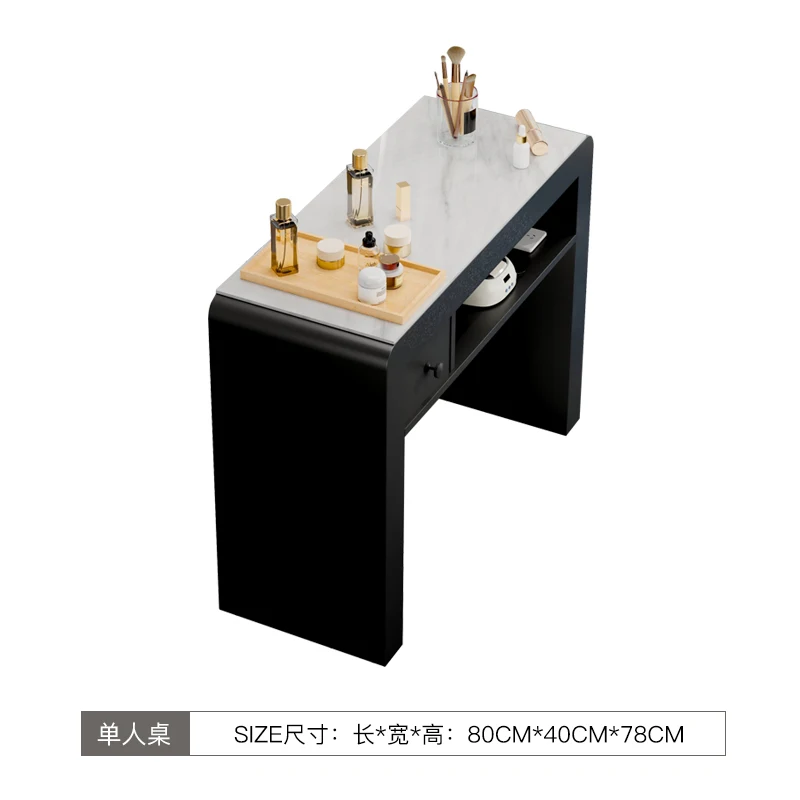 Modern Space Saving Nail Table Minimalist Trendy Manicure Table Unique Design Mesa Para Manicura Profesional Salon Furniture