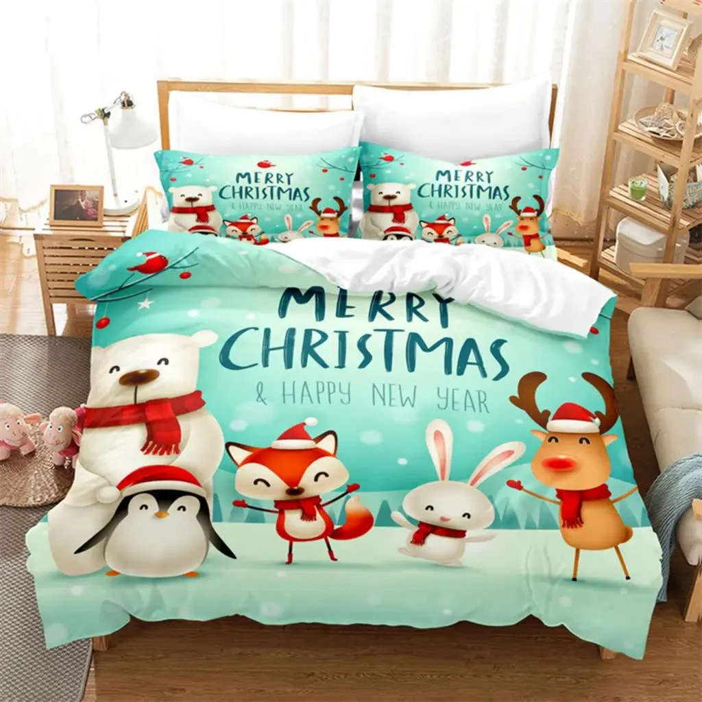 

Комплект постельного белья для мальчиков и девочек, Рождественский комплект с пододеяльником и наволочкой, для мальчиков и девочек, для дома, Textileextile