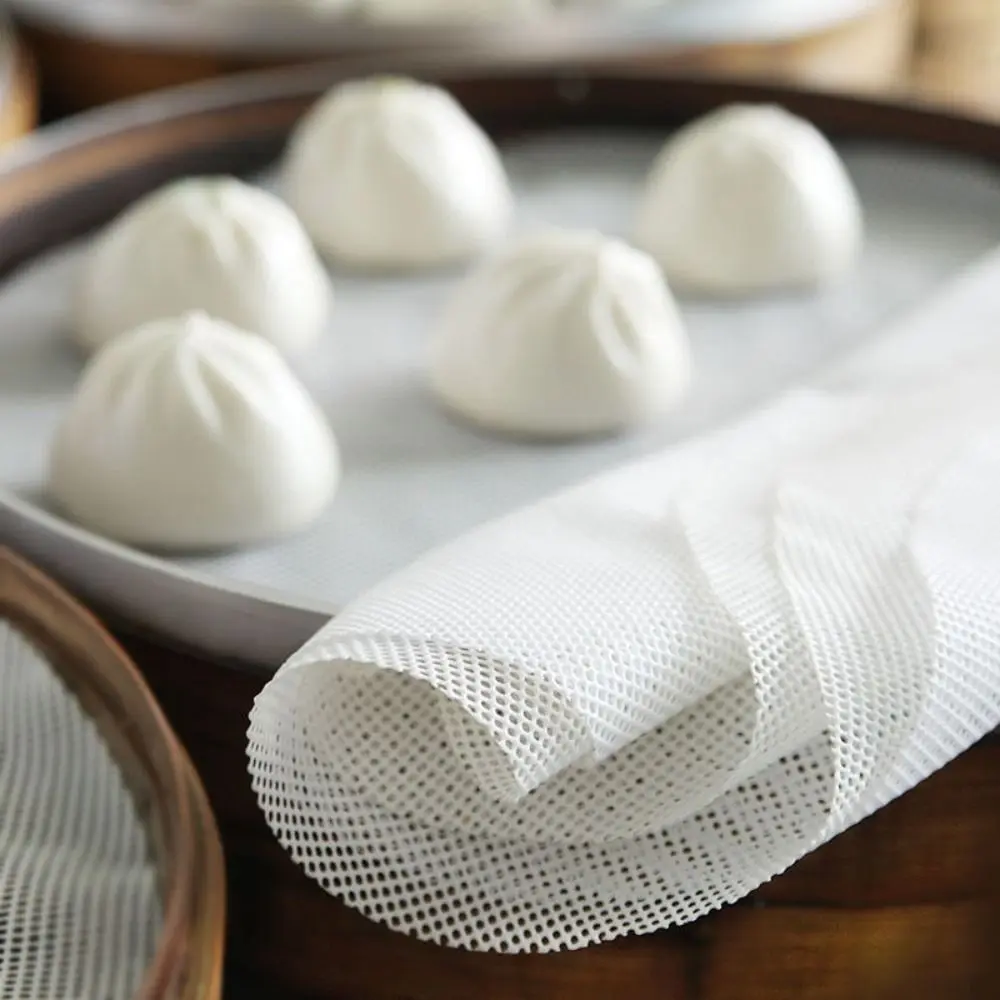 Round Steamer Mesh Pad Reusable Silicone Dehydrator Sheet Steamer Mat Non-Stick Thickened Food Fruit Dryer Mats Baking Accessory silicone dehydrator mats