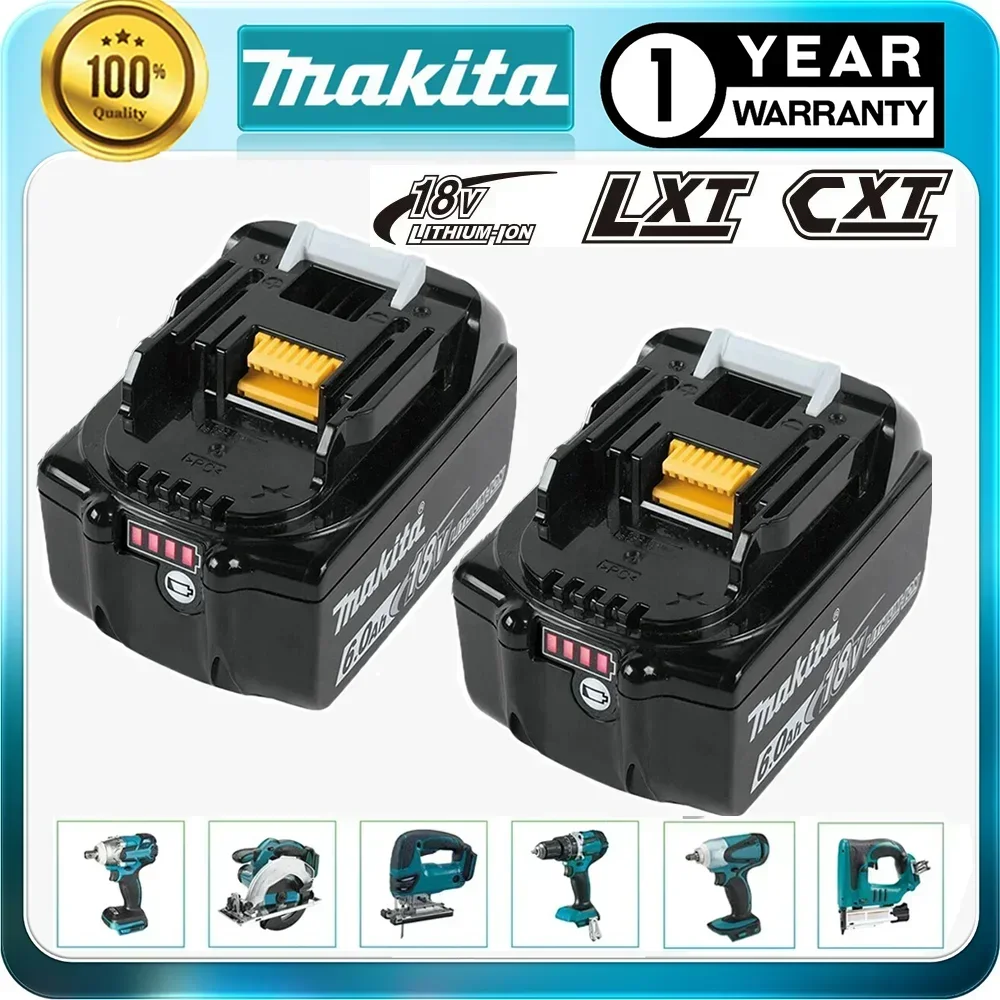 

100% Original Makita Rechargeable Battery 3.0/5.0/6.0Ah Battery 18V BL1830 BL1815 BL1860 BL1840 Replacement Power Tool Battery