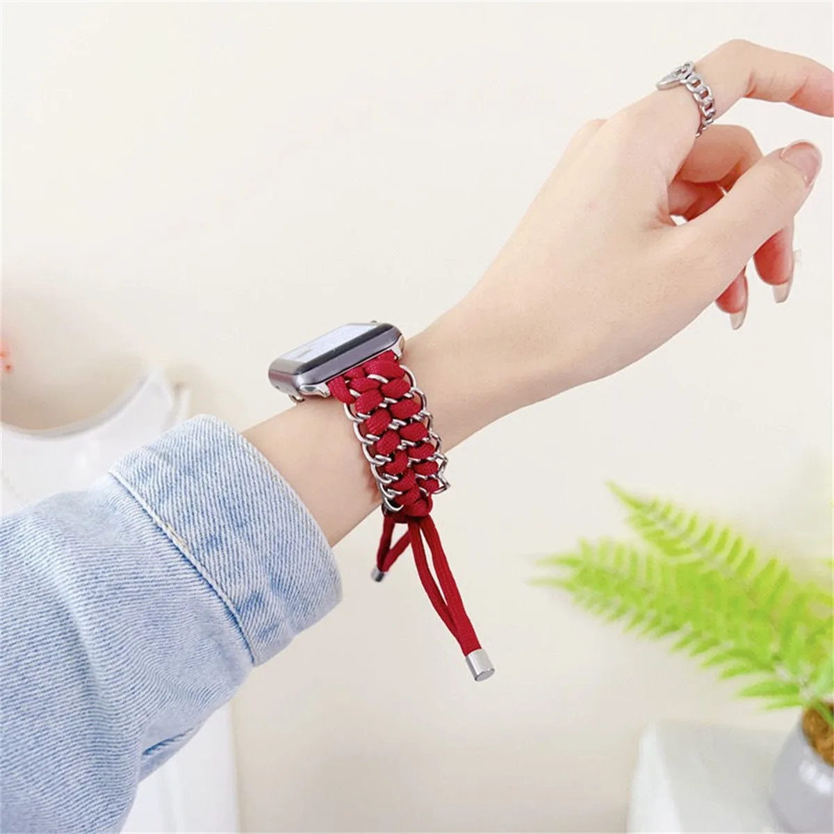 Cinturino per orologio in acciaio inossidabile per gioielli per iWatch serie 10/9/8/7/6/5 cinturino per orologio da polso alla moda 42/44/45/46/49 mm 38/40/41 mm_voghion.com