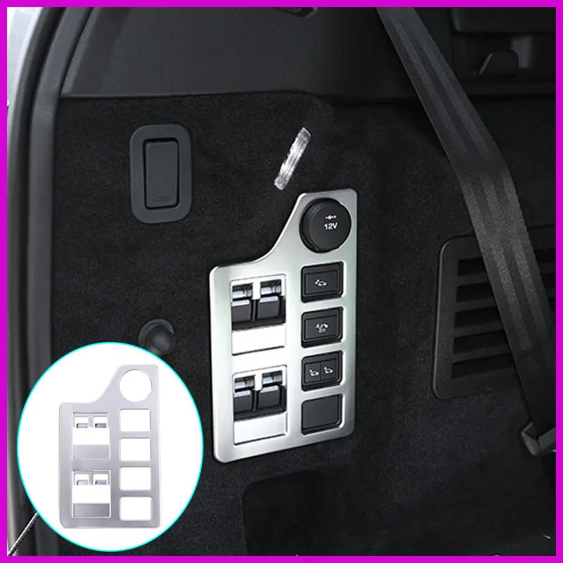 

For Land Rover Discovery 5 Trunk Seat Power Adjustment Panel Abs Chrome Plated Car Accessories Interior Trim Button Frame